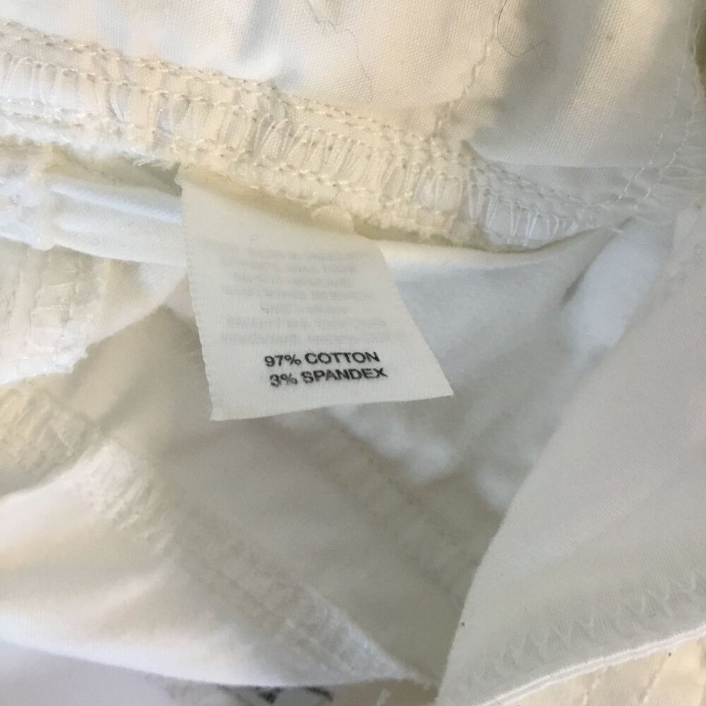 WHITE HOUSE BLACK MARKET Women's White Cargo Capri Pants Utility Cotton Size 4 - Picture 7 of 8